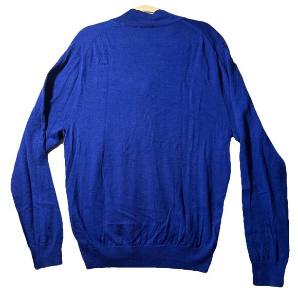 JOS A BANK Traveler 100% Merino Wool Sweater Royal Blue 1/4 Zip Men's Size XXL - Picture 8 of 11